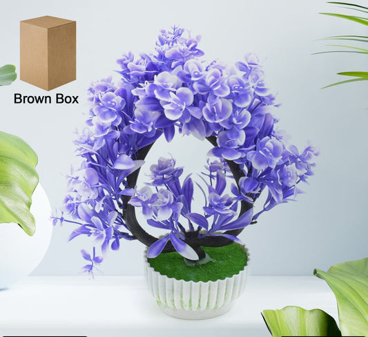 Wild Artificial Flower Plants With Cute Pot  (1 Pc)