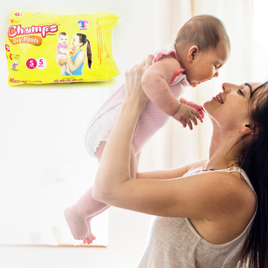 Small  Champs Dry Pants Style Diaper ( S 5 Pcs )
