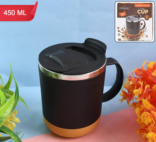 Insulated Coffee Mug With Spill-proof Lid (Approx 450ml  1 Pc)