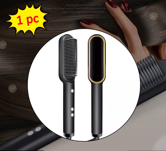 Hqt-909b Hair Straightener Used While Massaging Hair Scalps And Head.