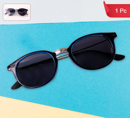 Blue Uv Protected Round Sunglasses