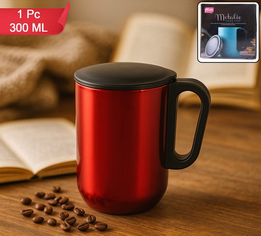 Stainless Steel Metallic Coffee Mug Approx 300ml (1 Pc)