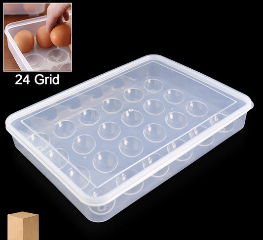 Plastic Egg Storage Container Holder For Refrigerator Egg Tray Holds 24 Eggs (1 Pc)