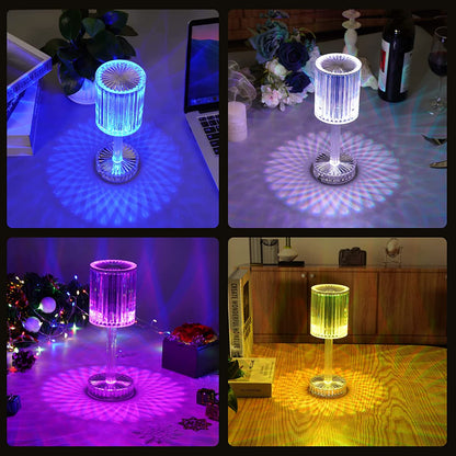 Crystal Table Lamp  Touch Control Atmosphere Nightstand Lamp