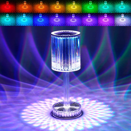 Crystal Table Lamp  Touch Control Atmosphere Nightstand Lamp