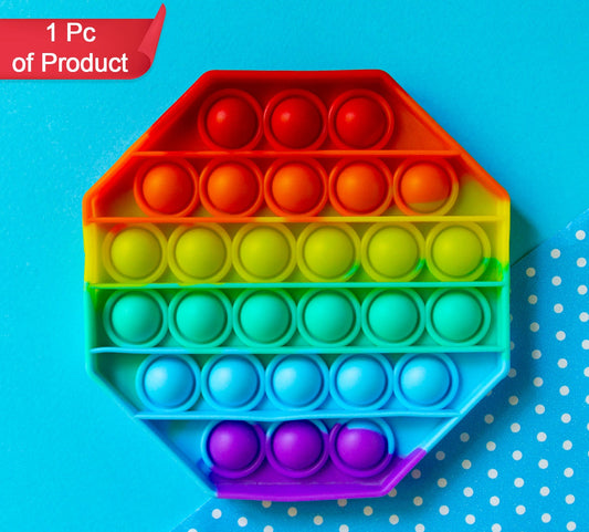 Octagon Shape Silicone Push Bubbles Toy