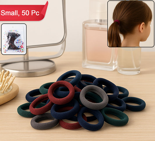 Small Hairbands Bands For Hair Rubber Bands (Pack Of 50  Multicolour)