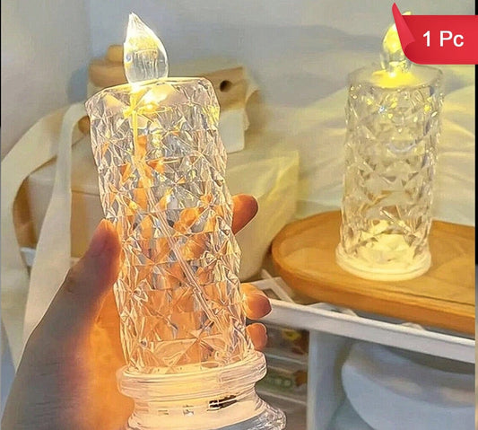 Rose Candles For Home Decoration Crystal Candle Lights