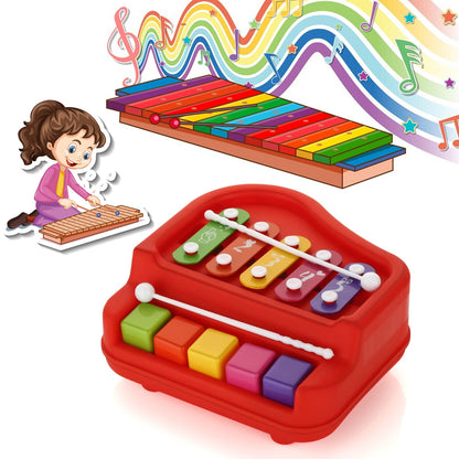 2 In 1 Baby Piano Xylophone Toy (1 Pc)