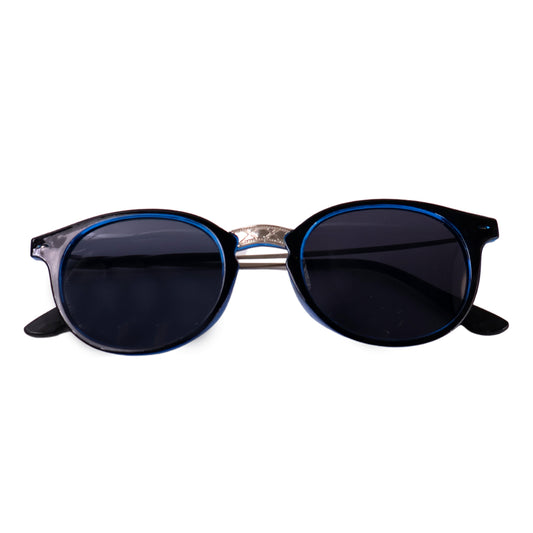 Blue Uv Protected Round Sunglasses