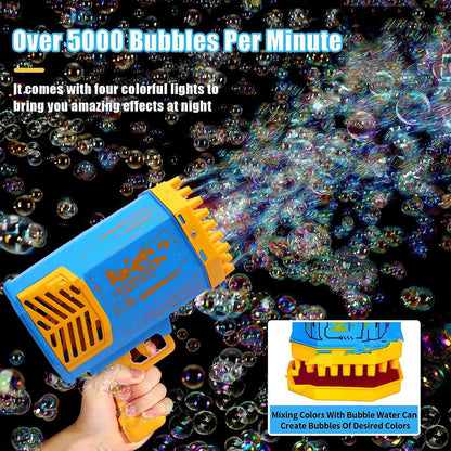 69 Holes Big Rechargeable Powerful Machine Bubble Gun Toy