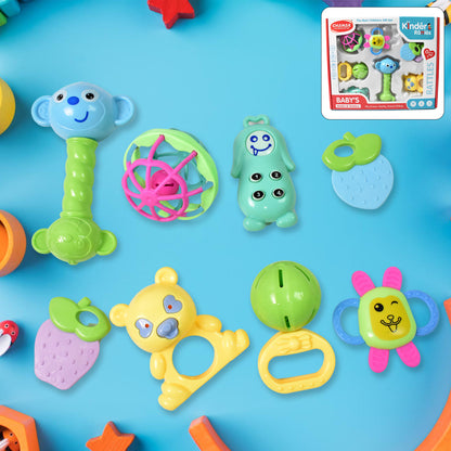 Kinder Baby Rattles  Teethers (8 Pcs Set)