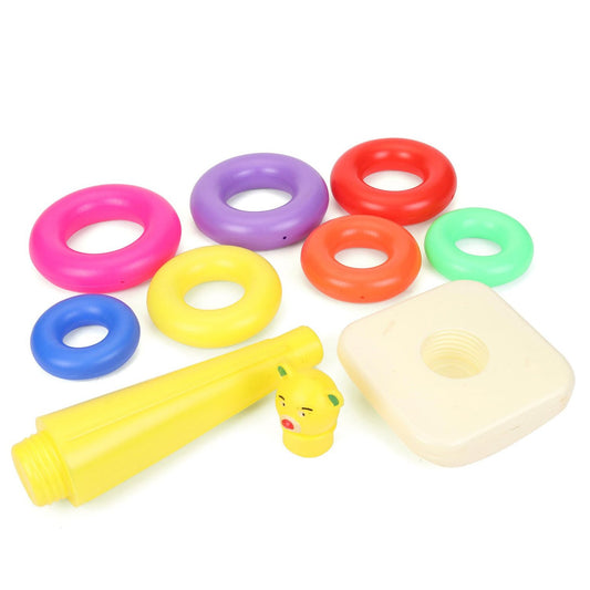 Plastic Baby Kids Teddy Stacking Ring Jumbo Stack Up Educational Toy ( 7pc )