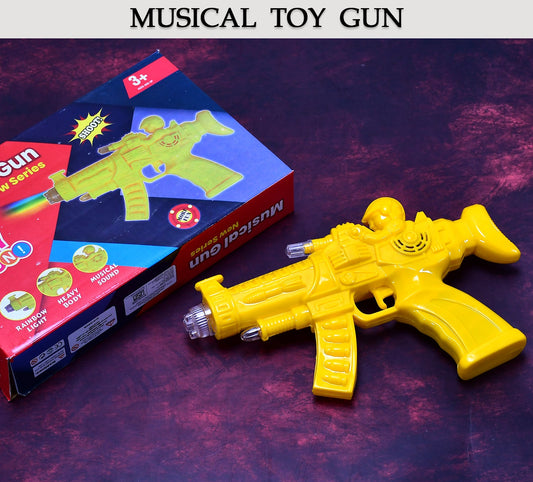 Concept Musical Transparent Glow Gear Gun With Rainbow Light ( 1 Pcs )