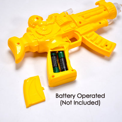 Concept Musical Transparent Glow Gear Gun With Rainbow Light ( 1 Pcs )