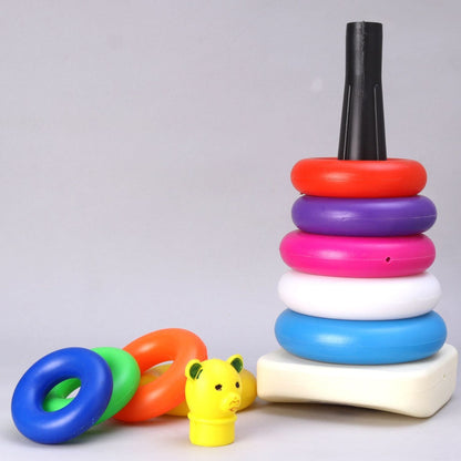 Plastic Baby Kids Teddy Stacking Ring Jumbo Stack Up Educational Toy  ( 9pc )