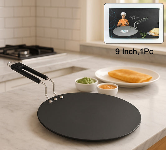 Compact Non-stick Flat Roti Tawa (9 Inch  1 Pc)