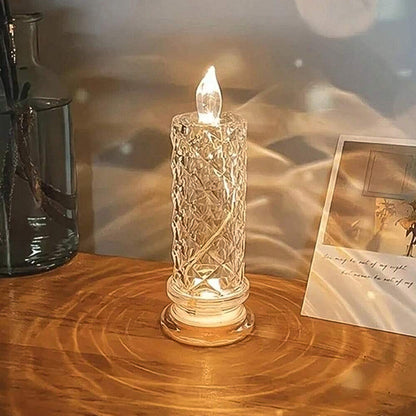 Rose Candles For Home Decoration Crystal Candle Lights