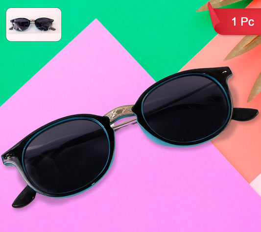 Sky Blue Uv Protected Round Sunglasses