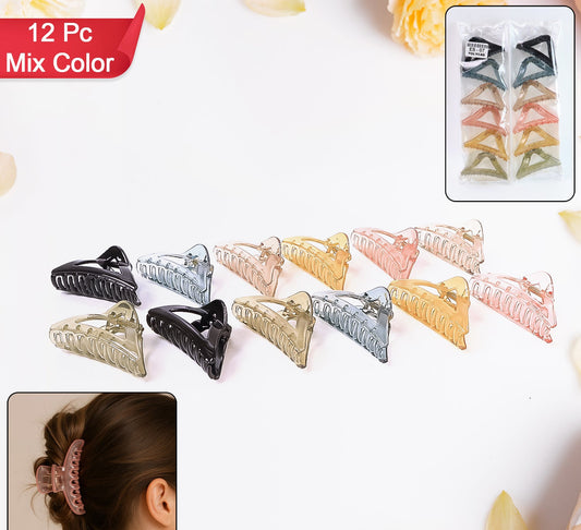 Triangle Shape  Clip  12 Pc Durable Grip For Women And Girls