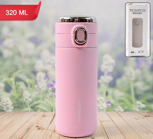 Stainless Steel Insulated Vacuum Bottle With Insulated Cap Lock (320ml Approx)