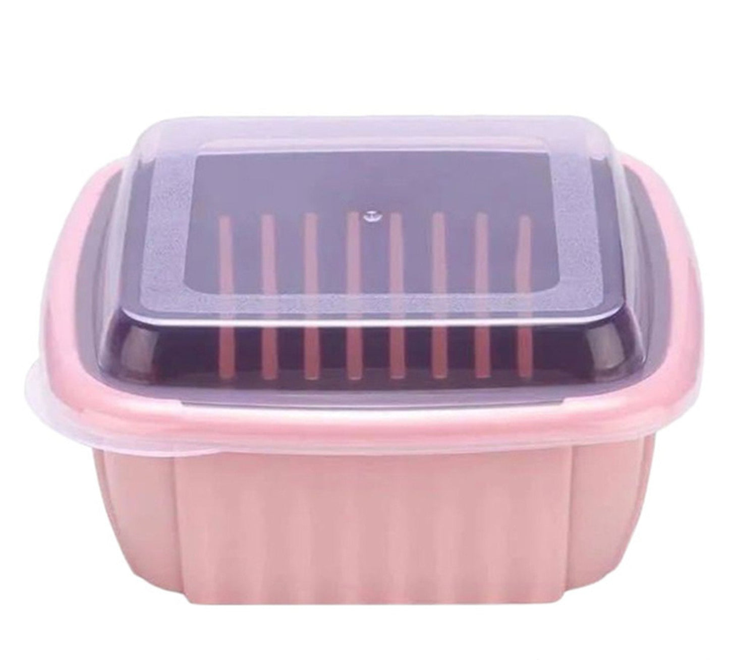 Double Layer Food Drainer Washing Basket With Collapsible Strainers Colander